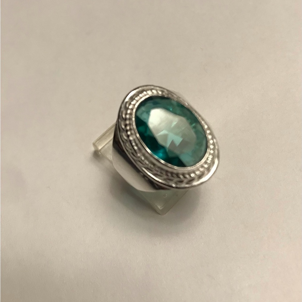 Tsavorite Stamped 925 Sterling Silver Ring - Picture 6 of 7